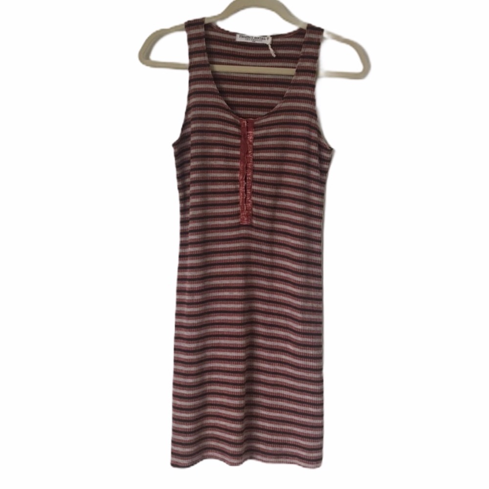 5/$25 Project Social T Ribbed Striped Tank Dress